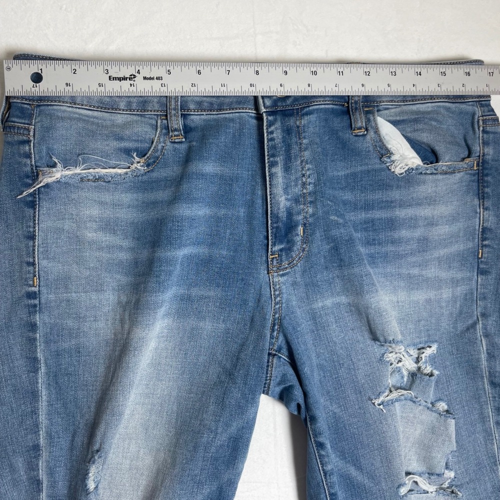American Eagle Outfitters Light Blue Distressed Women's Jeggings - Picture 5 of 14